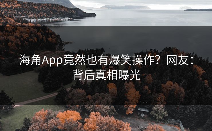 海角App竟然也有爆笑操作？网友：背后真相曝光