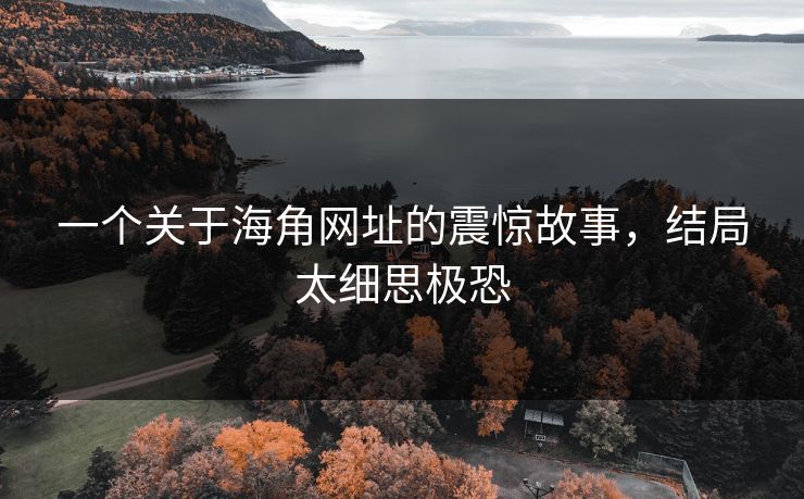 一个关于海角网址的震惊故事，结局太细思极恐