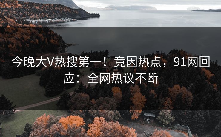 今晚大V热搜第一！竟因热点，91网回应：全网热议不断